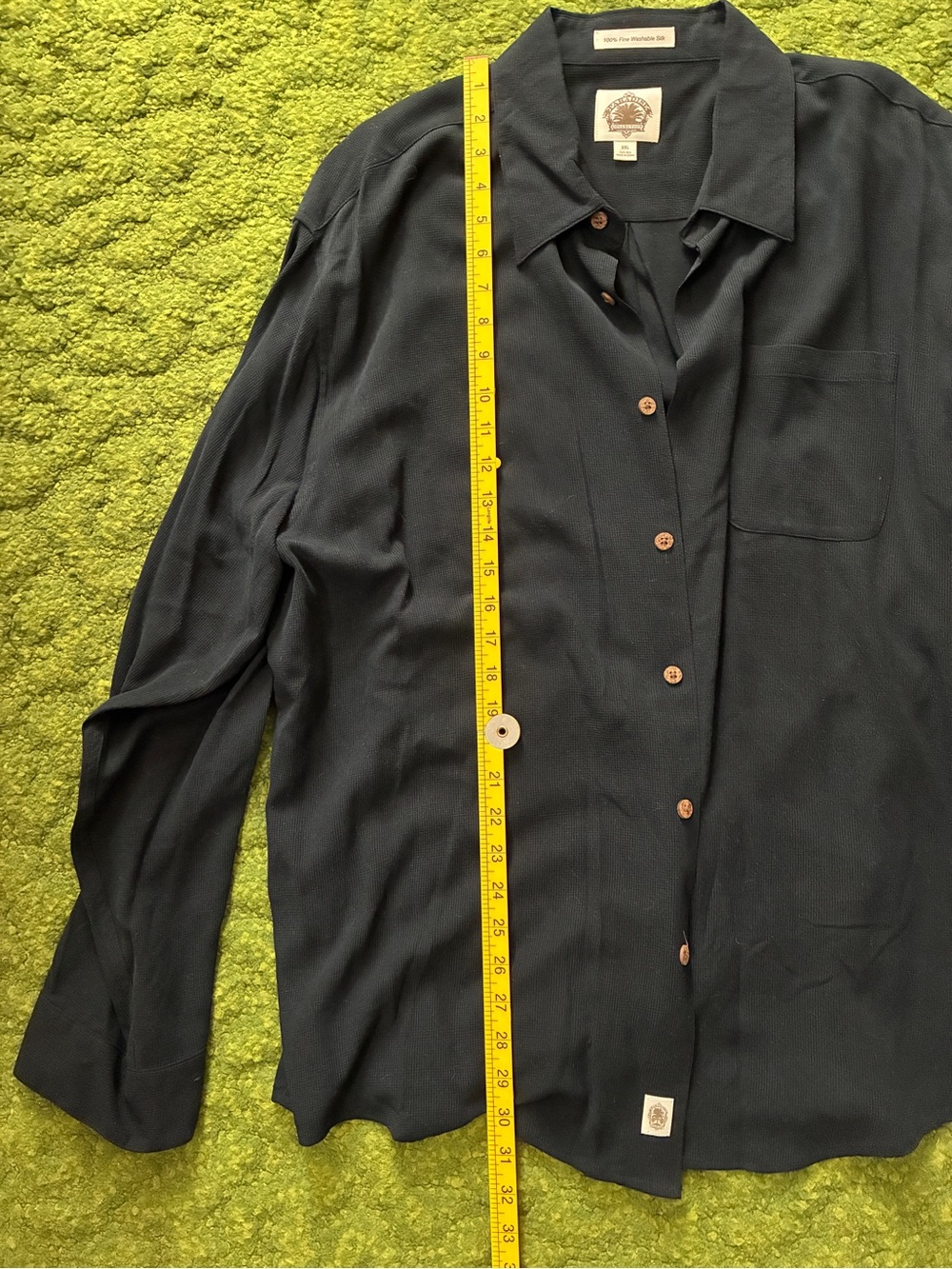 Paradise Collection 100% Fine Washable Silk Shirt - Picture 6 of 9